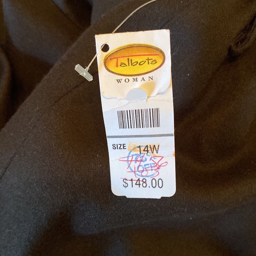 NWT Talbots wool slacks/ size 14w - Picture 5 of 5